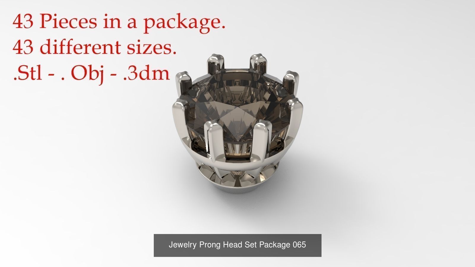 Huge Jewellry Heads Prongs Package 10000 piece 3D Model Collection_98