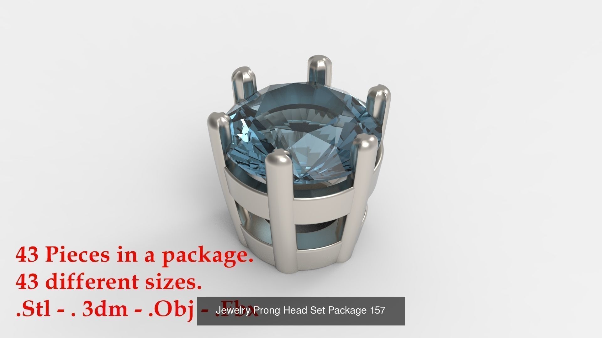 Huge Jewellry Heads Prongs Package 10000 piece 3D Model Collection_174