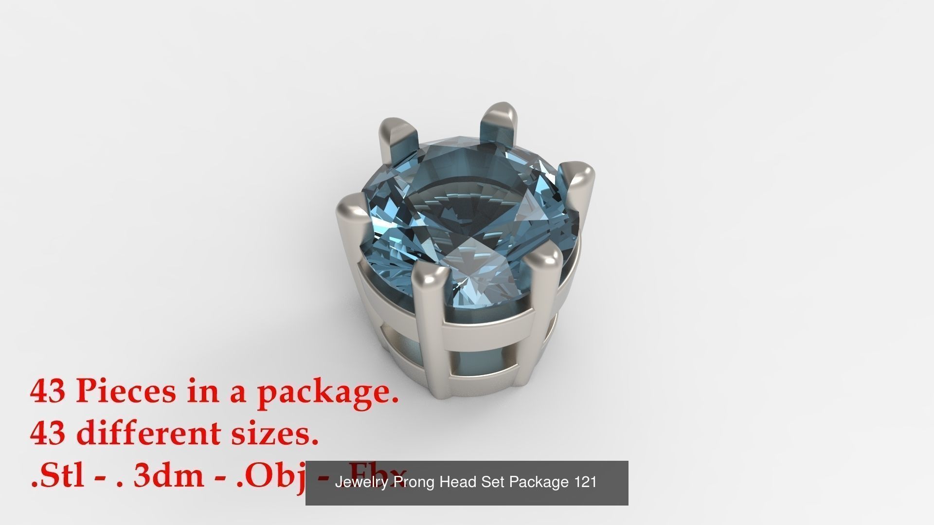 Huge Jewellry Heads Prongs Package 10000 piece 3D Model Collection_150