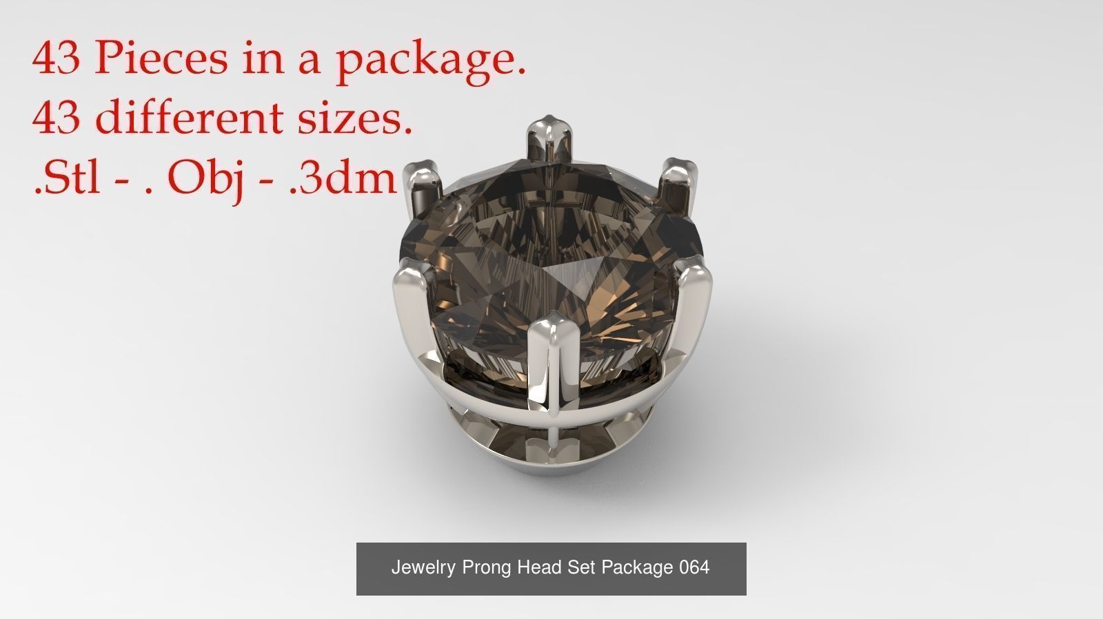 Huge Jewellry Heads Prongs Package 10000 piece 3D Model Collection_97