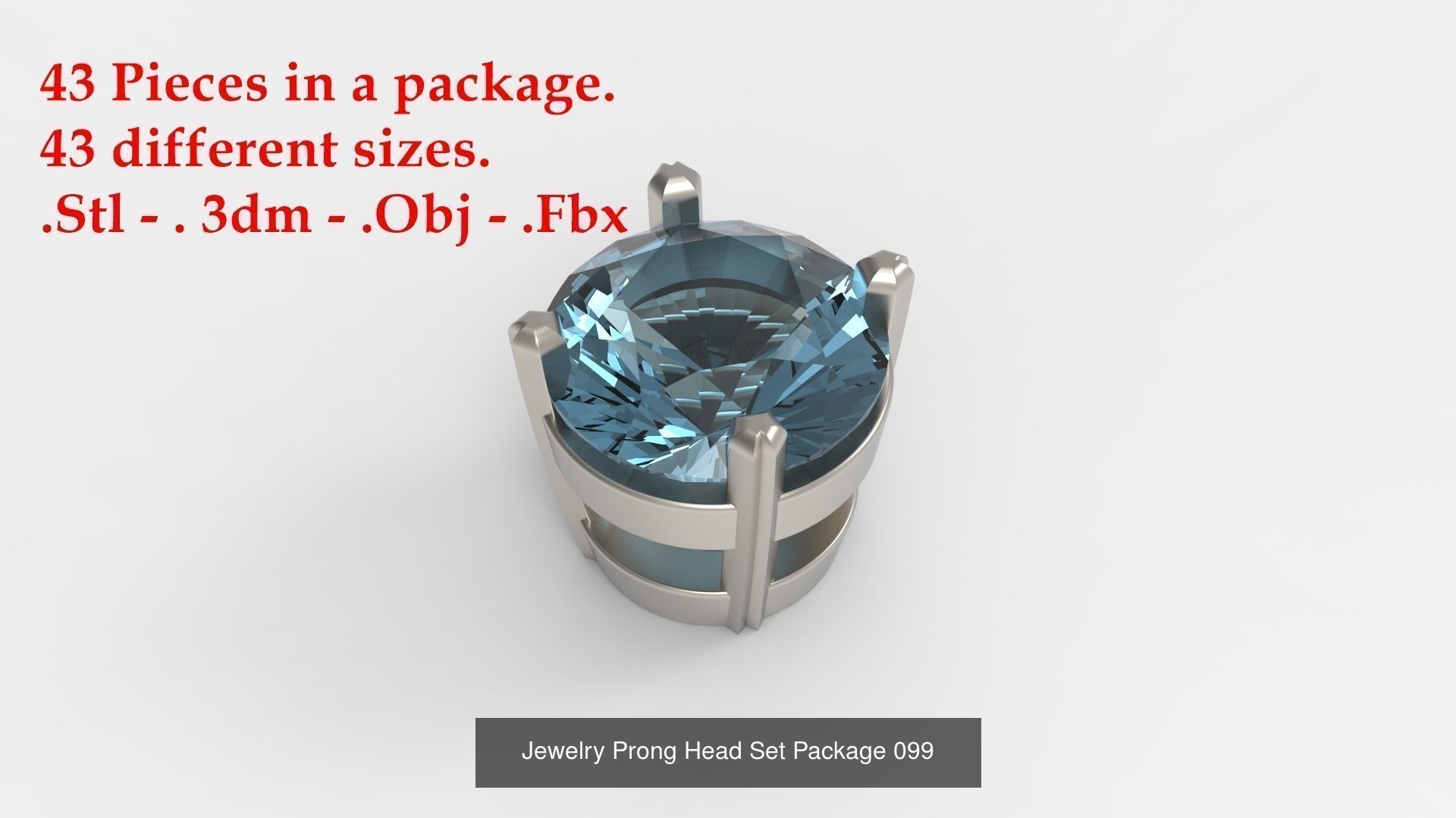 Huge Jewellry Heads Prongs Package 10000 piece 3D Model Collection_132
