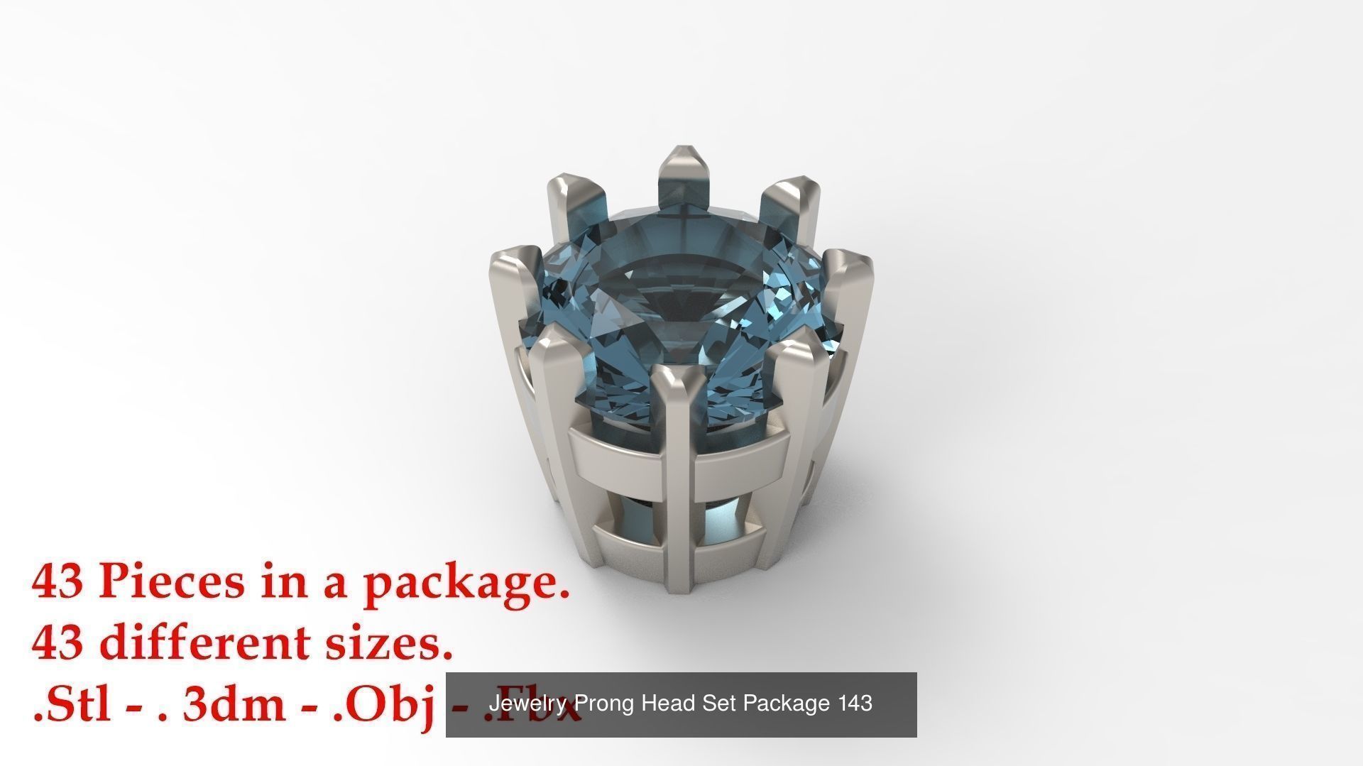 Huge Jewellry Heads Prongs Package 10000 piece 3D Model Collection_165