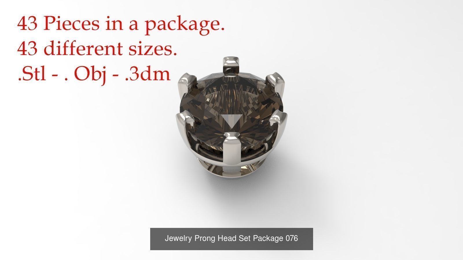 Huge Jewellry Heads Prongs Package 10000 piece 3D Model Collection_109