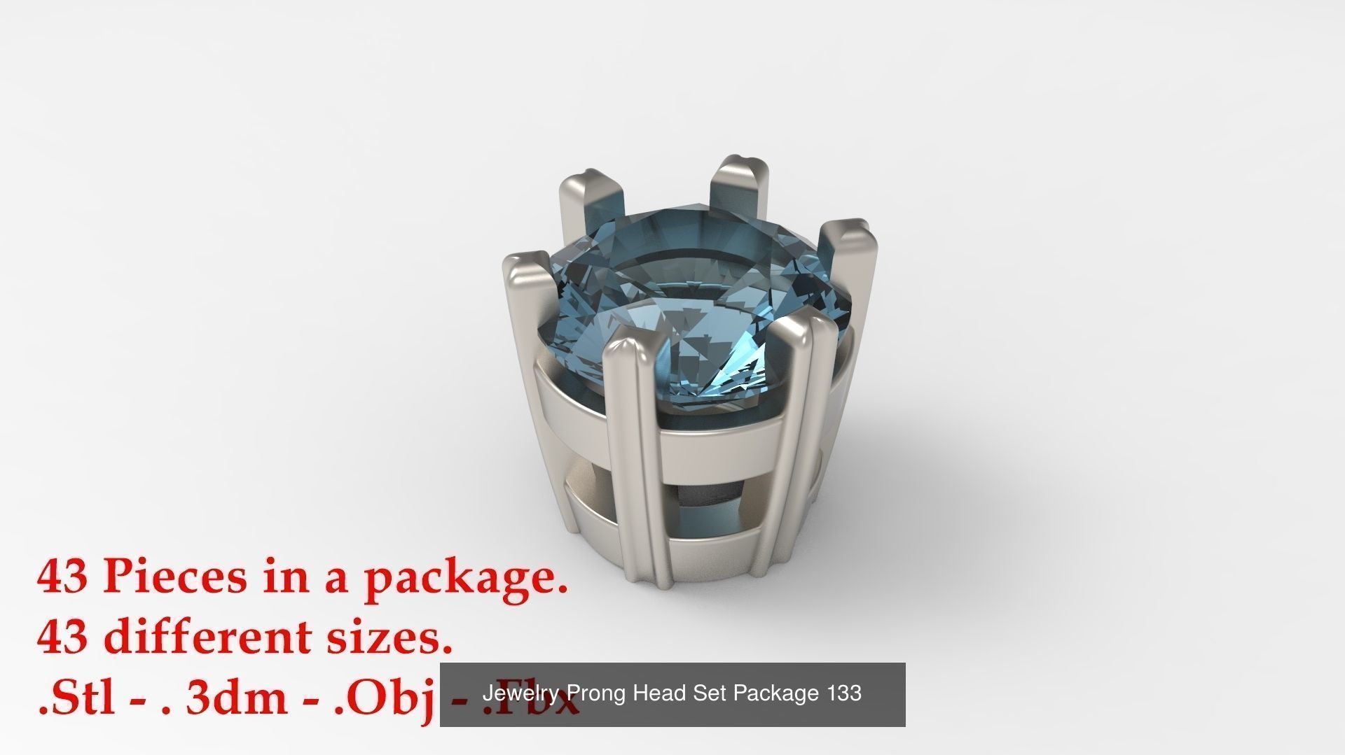 Huge Jewellry Heads Prongs Package 10000 piece 3D Model Collection_158
