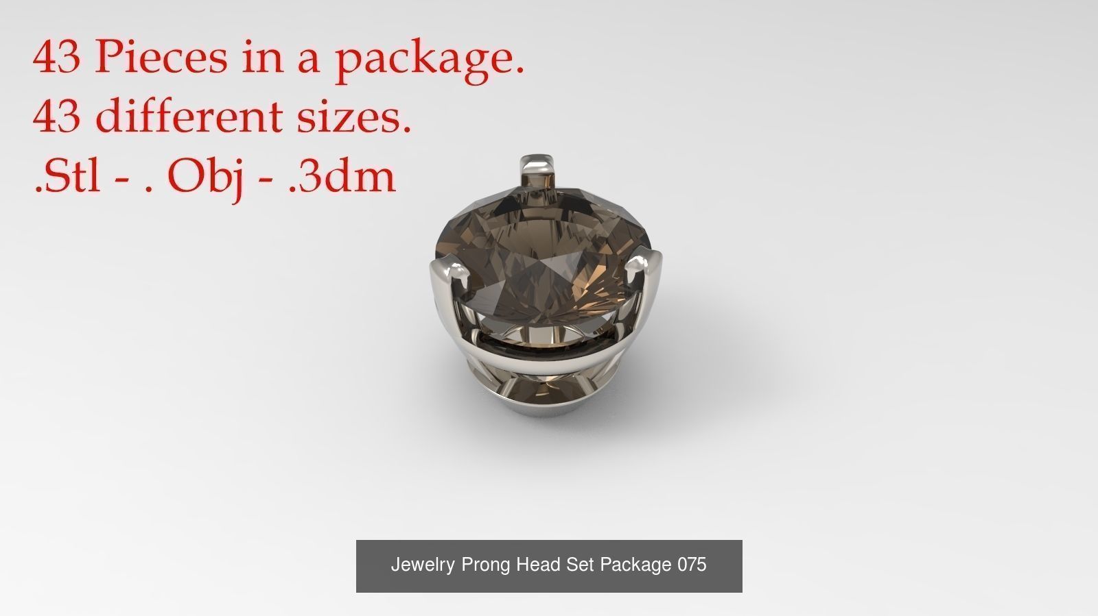 Huge Jewellry Heads Prongs Package 10000 piece 3D Model Collection_108