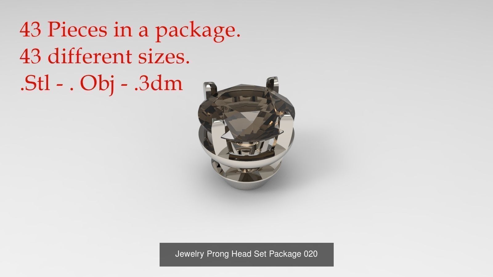 Huge Jewellry Heads Prongs Package 10000 piece 3D Model Collection_52