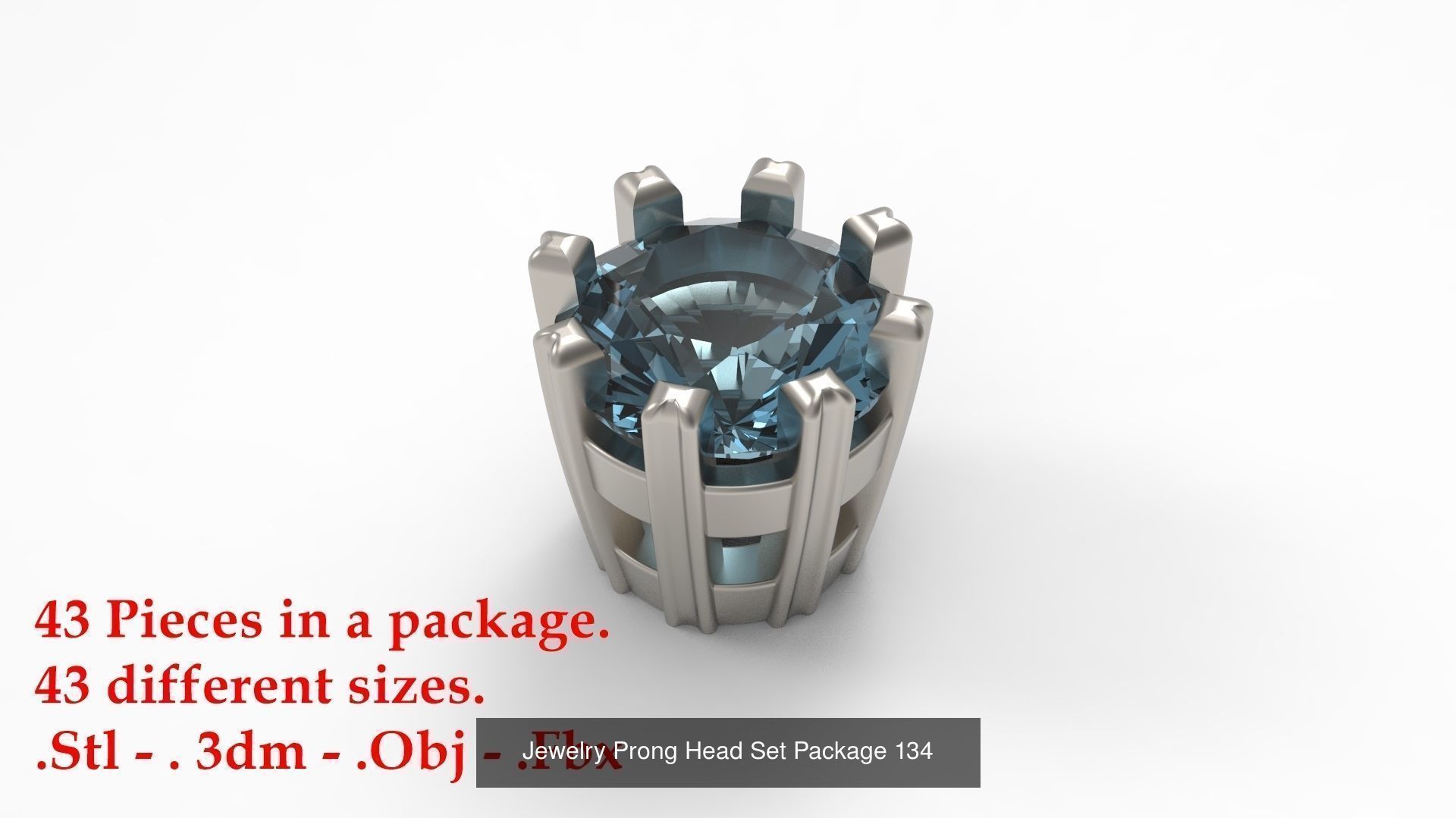 Huge Jewellry Heads Prongs Package 10000 piece 3D Model Collection_159