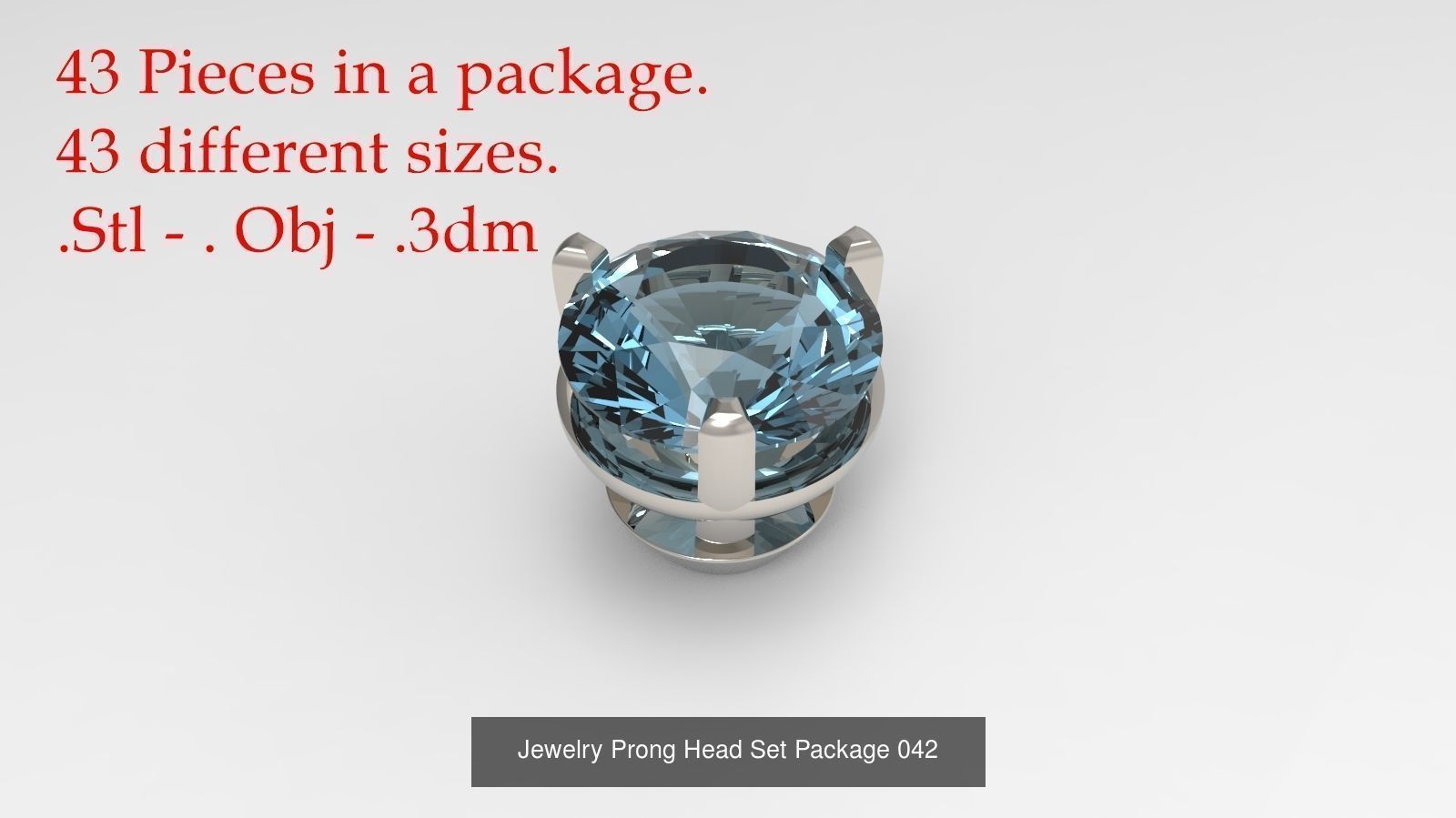 Huge Jewellry Heads Prongs Package 10000 piece 3D Model Collection_75