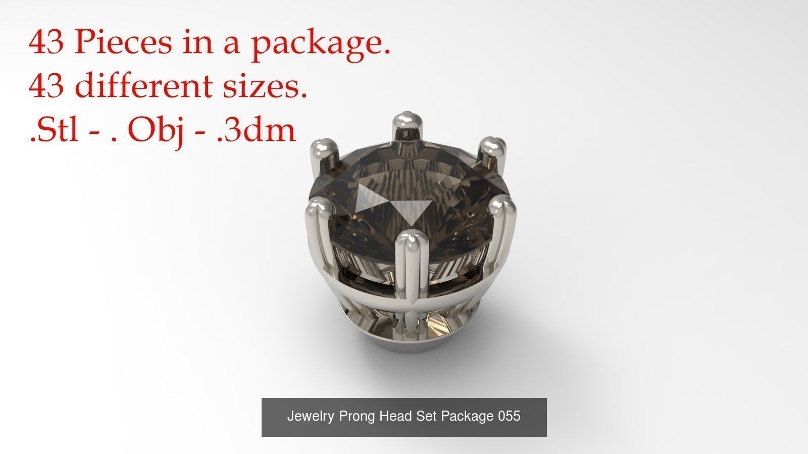 Huge Jewellry Heads Prongs Package 10000 piece 3D Model Collection_88