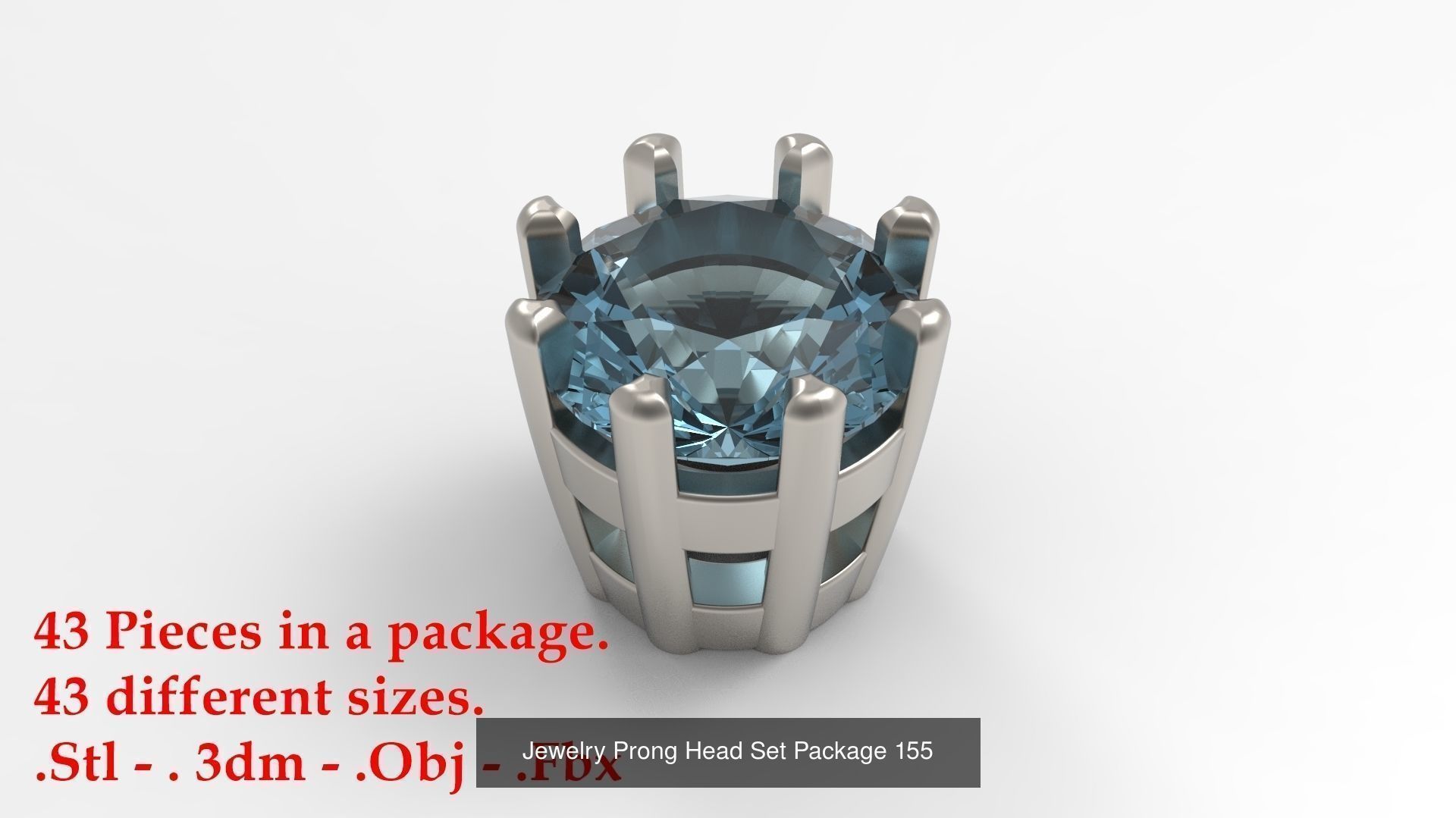 Huge Jewellry Heads Prongs Package 10000 piece 3D Model Collection_173