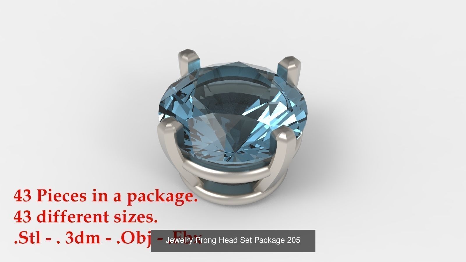 Huge Jewellry Heads Prongs Package 10000 piece 3D Model Collection_209