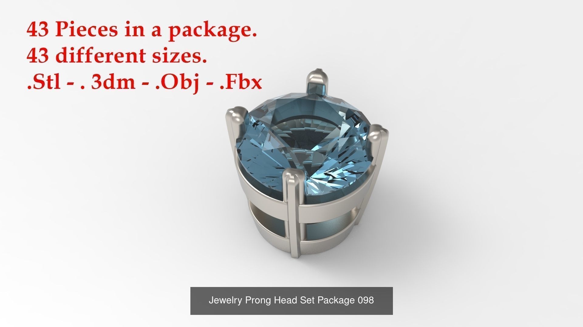 Huge Jewellry Heads Prongs Package 10000 piece 3D Model Collection_131