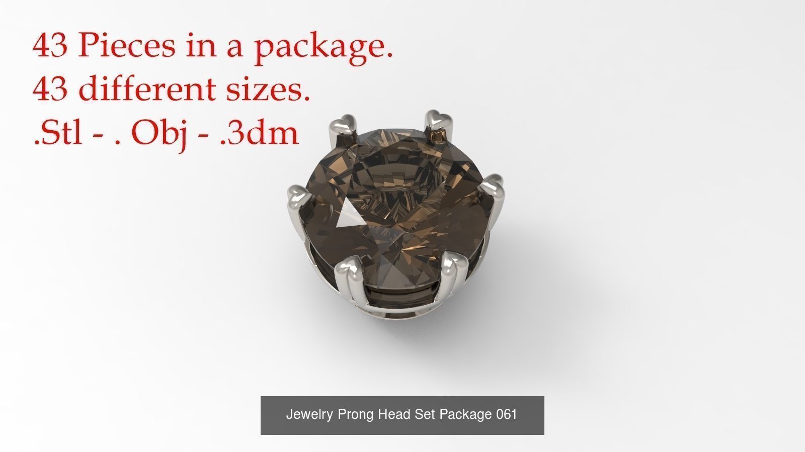 Huge Jewellry Heads Prongs Package 10000 piece 3D Model Collection_94
