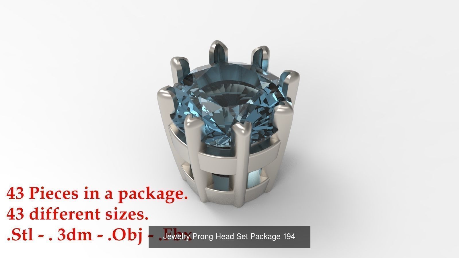 Huge Jewellry Heads Prongs Package 10000 piece 3D Model Collection_199