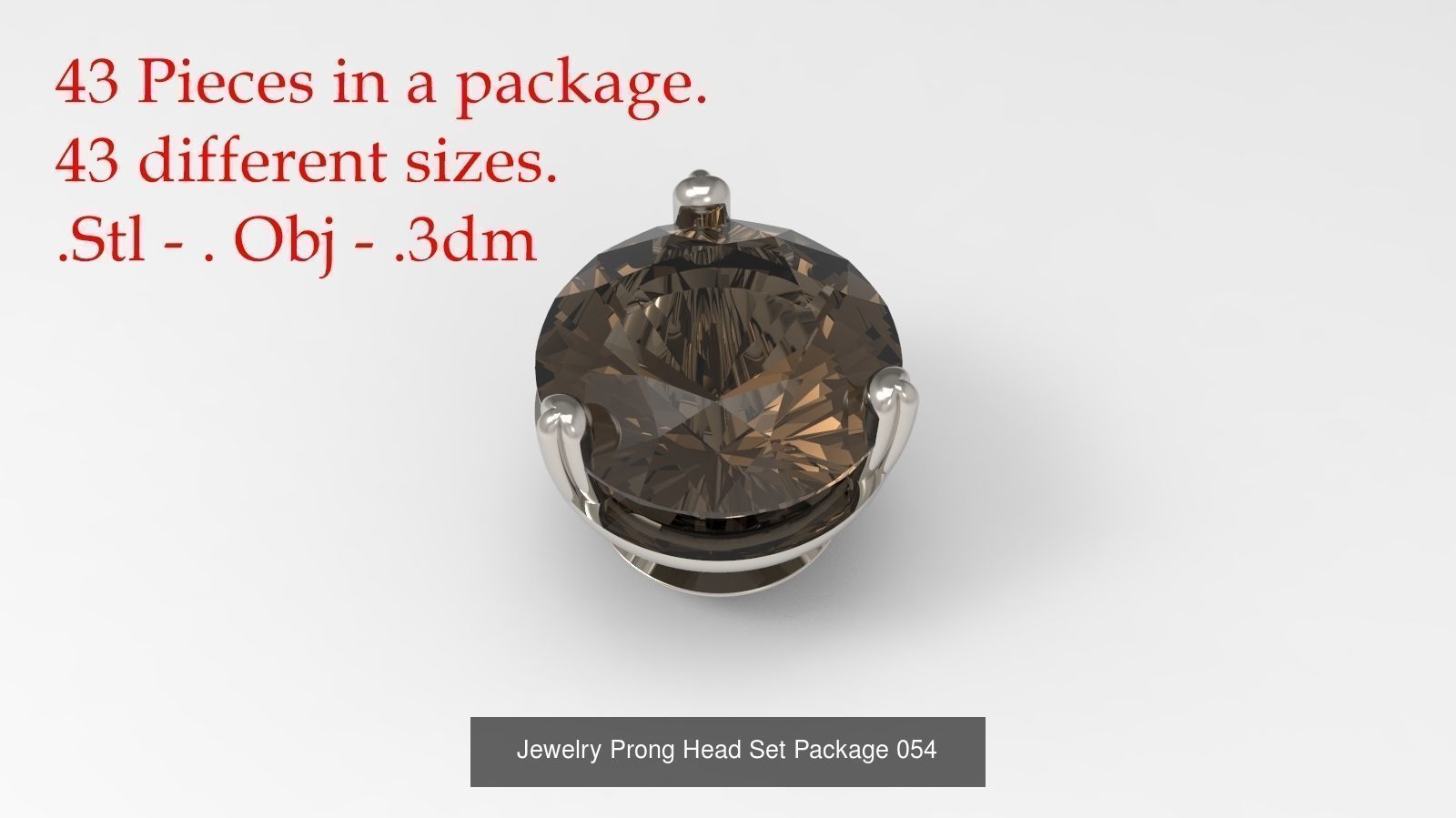 Huge Jewellry Heads Prongs Package 10000 piece 3D Model Collection_87