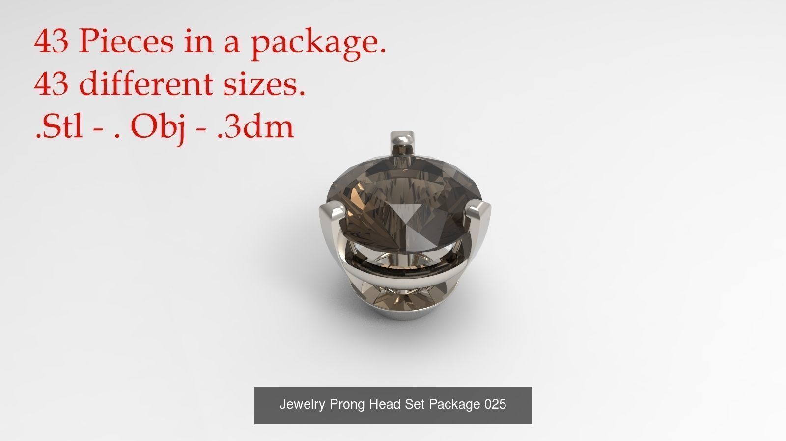 Huge Jewellry Heads Prongs Package 10000 piece 3D Model Collection_58