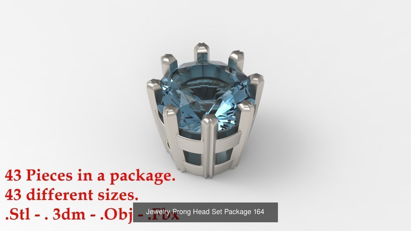 Huge Jewellry Heads Prongs Package 10000 piece 3D Model Collection_179