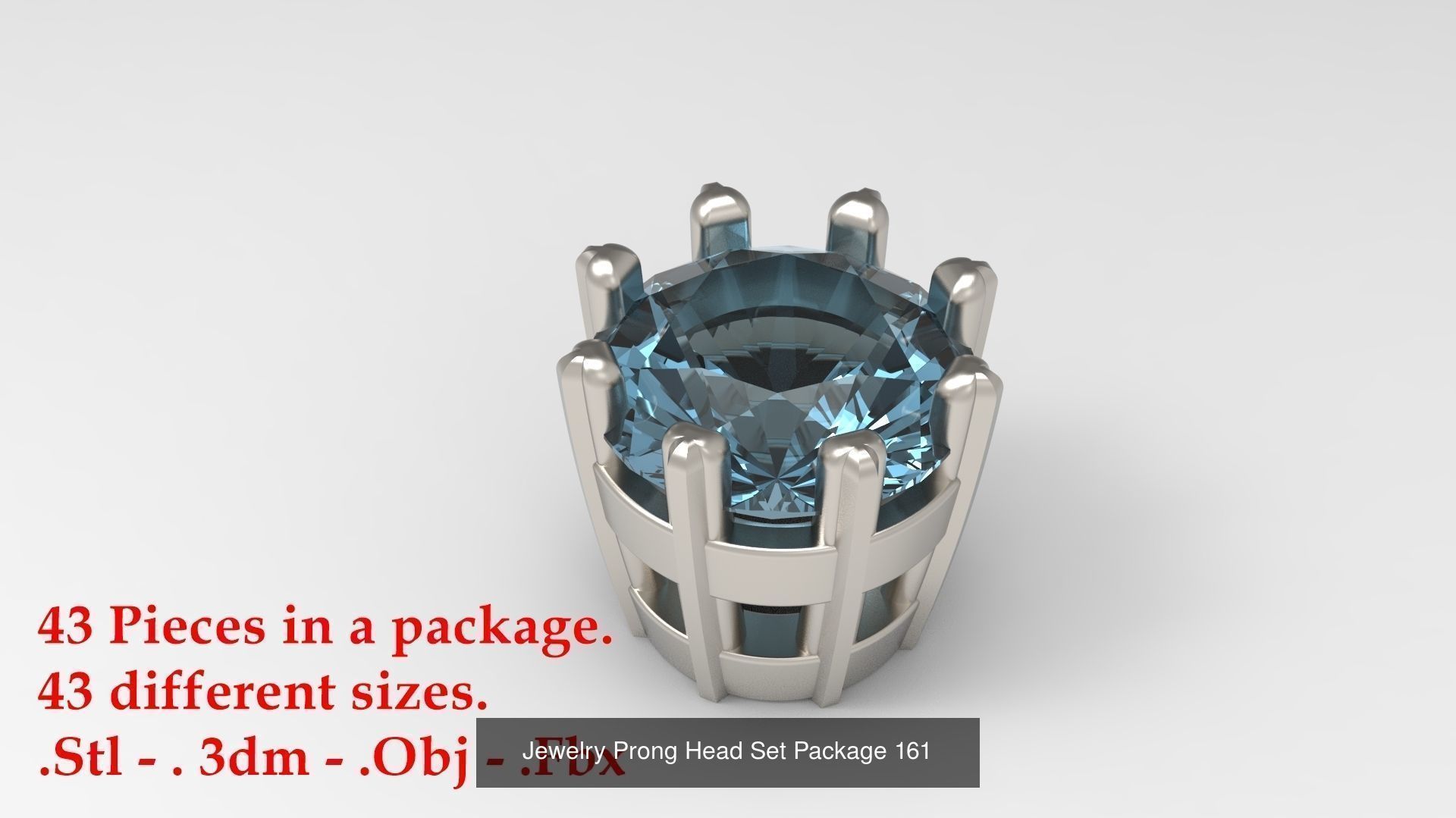 Huge Jewellry Heads Prongs Package 10000 piece 3D Model Collection_177
