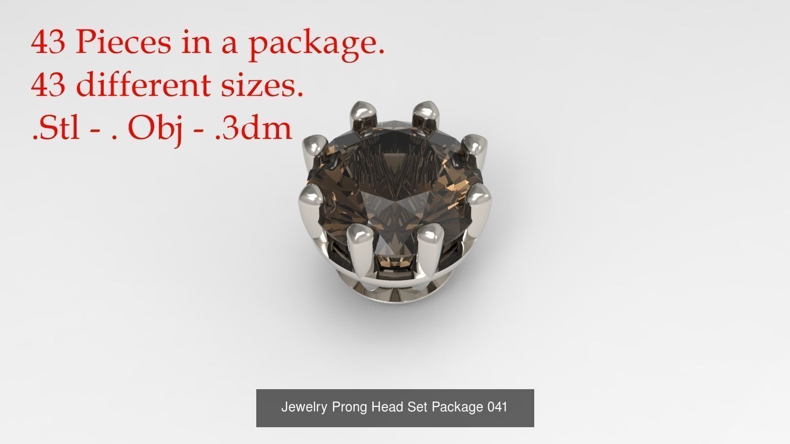 Huge Jewellry Heads Prongs Package 10000 piece 3D Model Collection_74