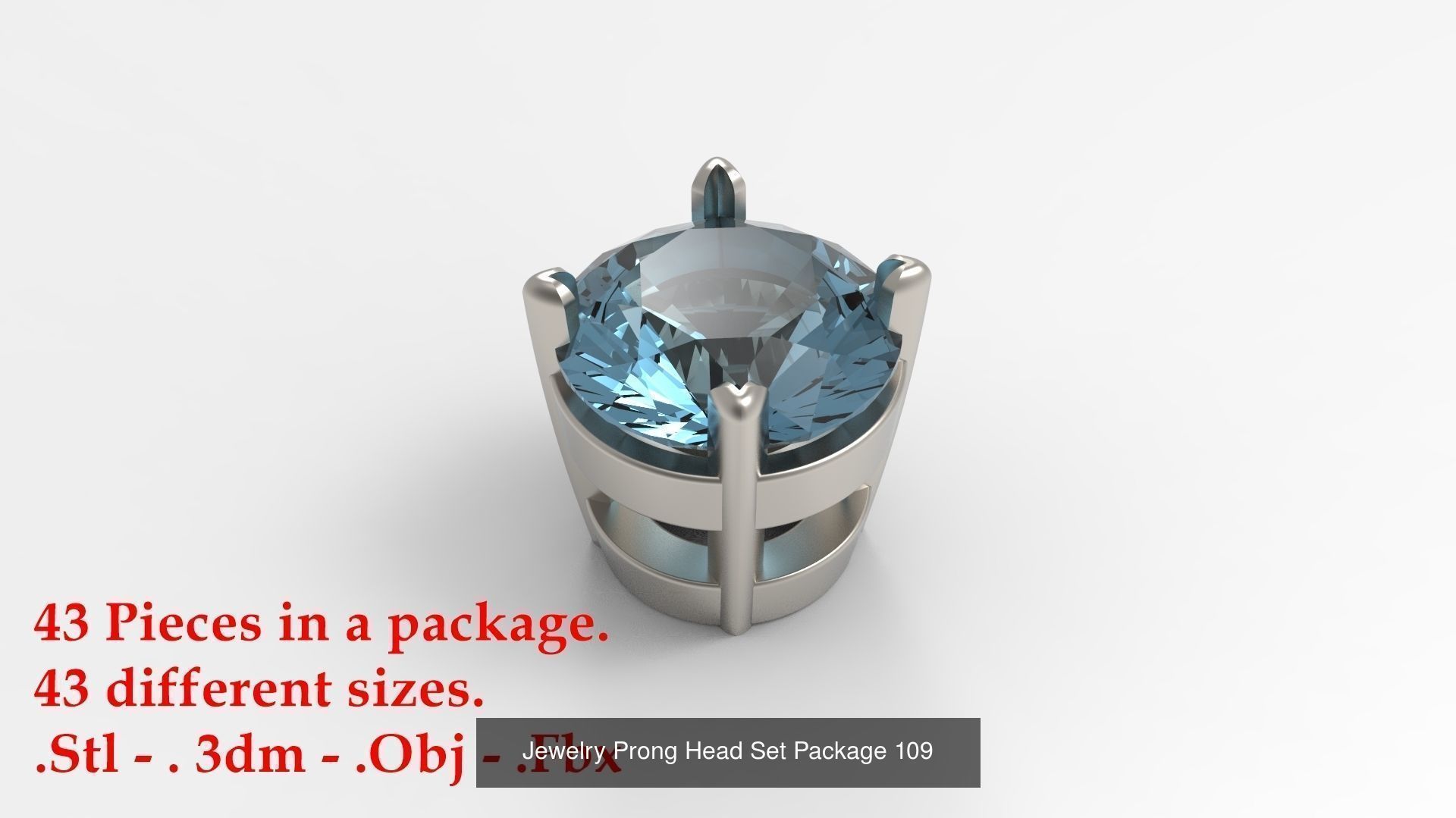 Huge Jewellry Heads Prongs Package 10000 piece 3D Model Collection_142