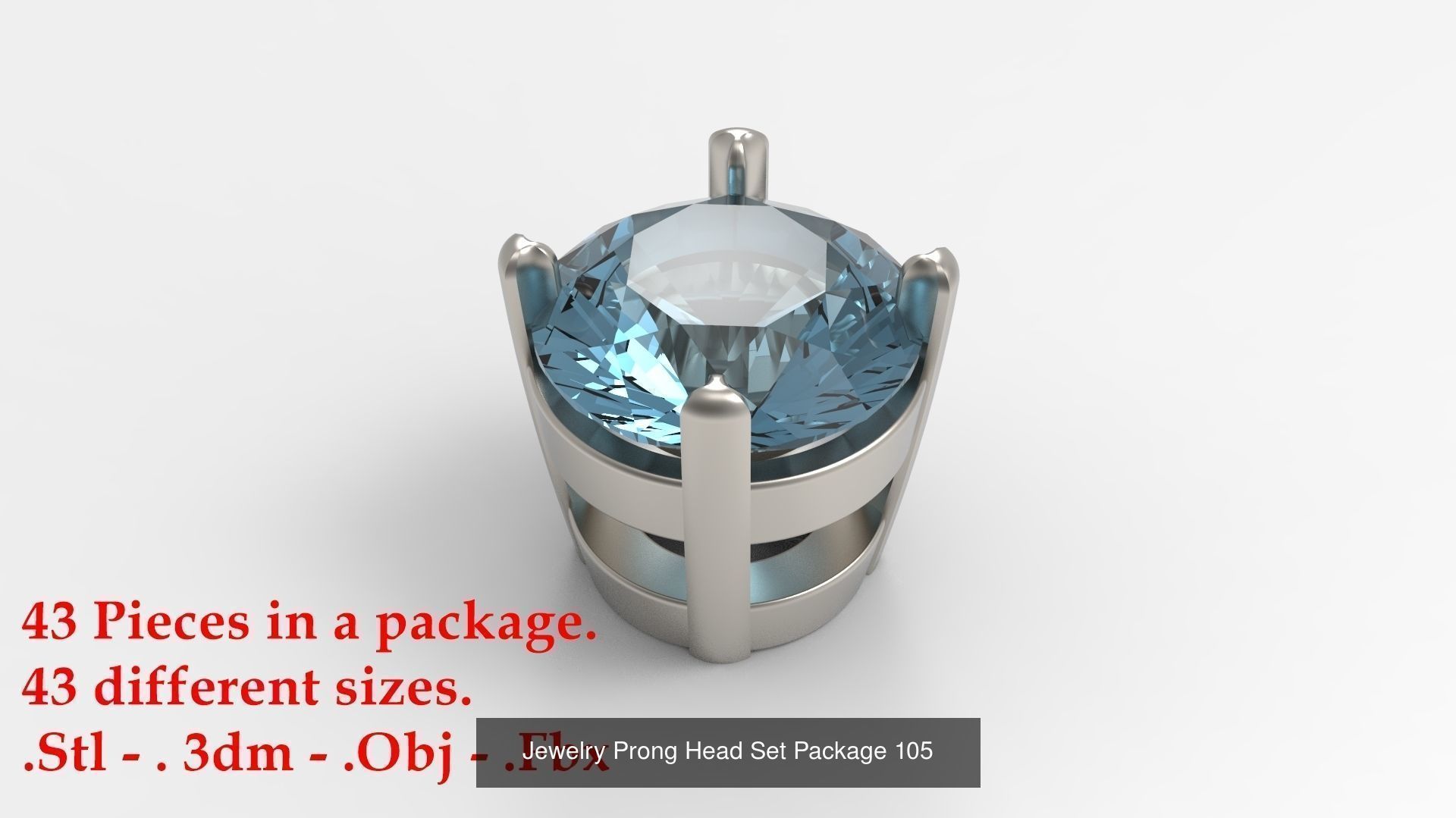 Huge Jewellry Heads Prongs Package 10000 piece 3D Model Collection_138