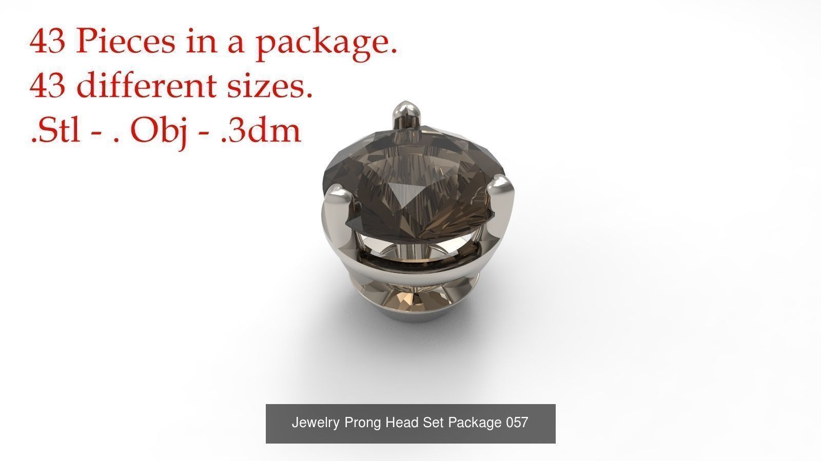 Huge Jewellry Heads Prongs Package 10000 piece 3D Model Collection_90