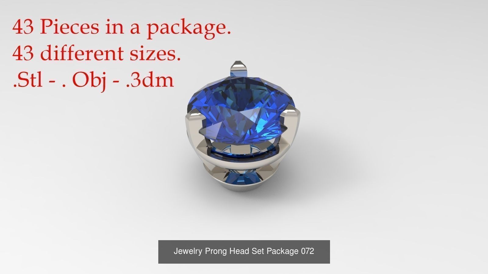 Huge Jewellry Heads Prongs Package 10000 piece 3D Model Collection_105
