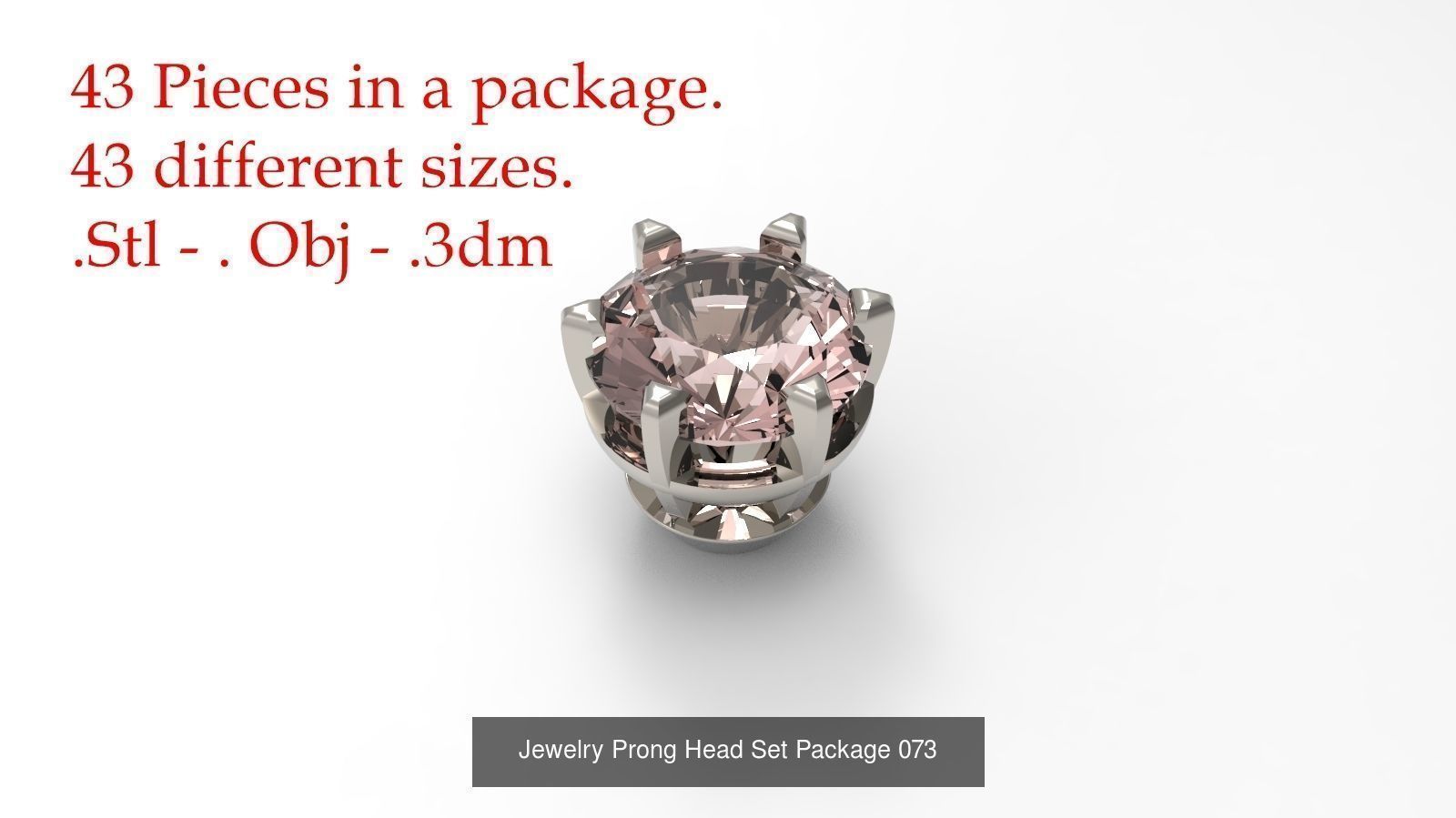 Huge Jewellry Heads Prongs Package 10000 piece 3D Model Collection_106