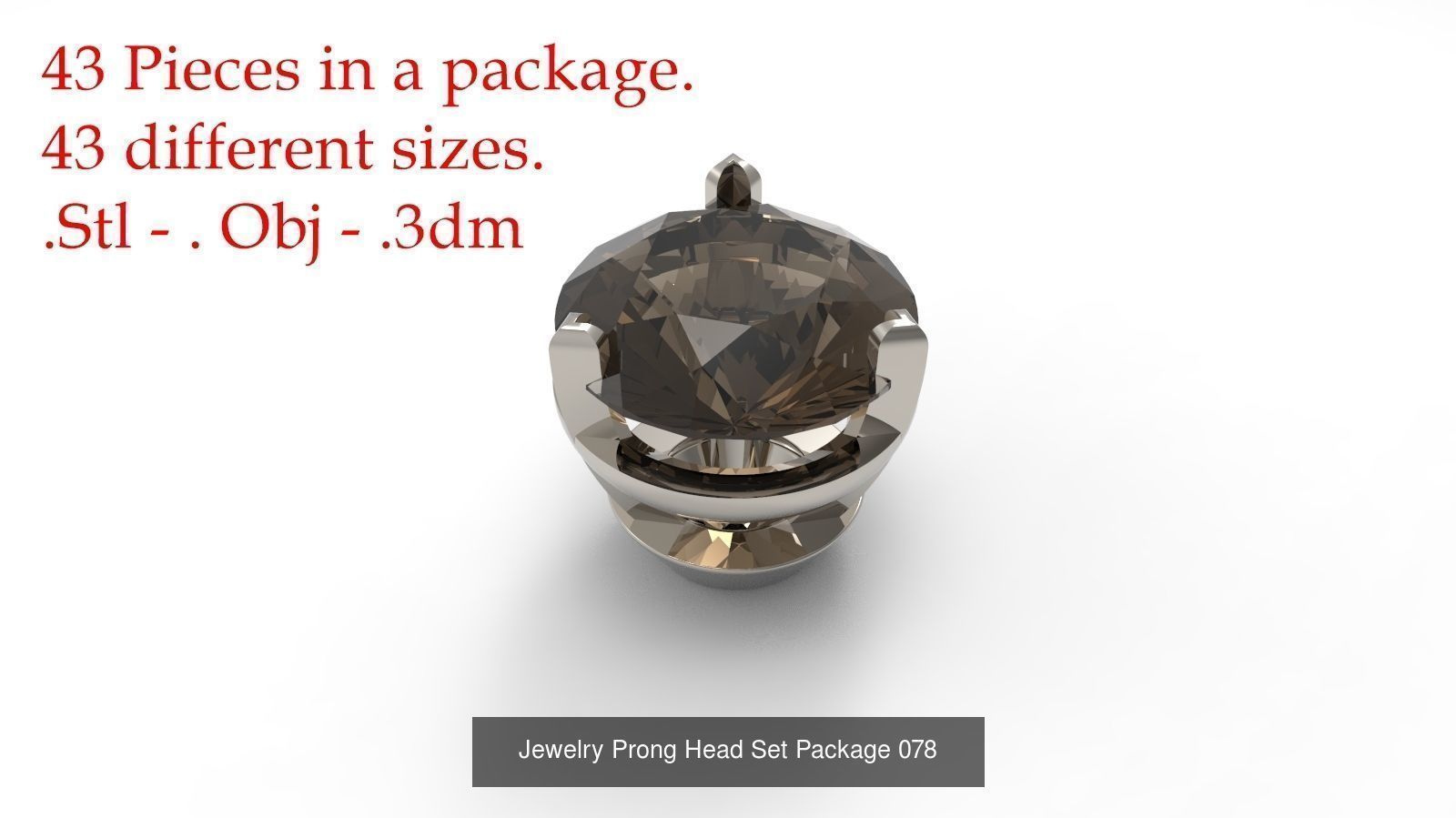 Huge Jewellry Heads Prongs Package 10000 piece 3D Model Collection_110