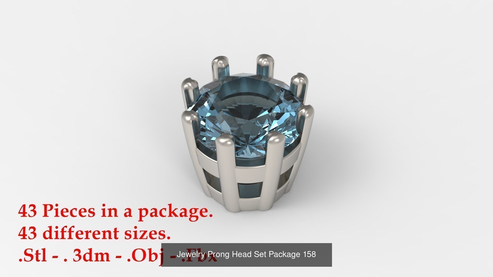 Huge Jewellry Heads Prongs Package 10000 piece 3D Model Collection_175