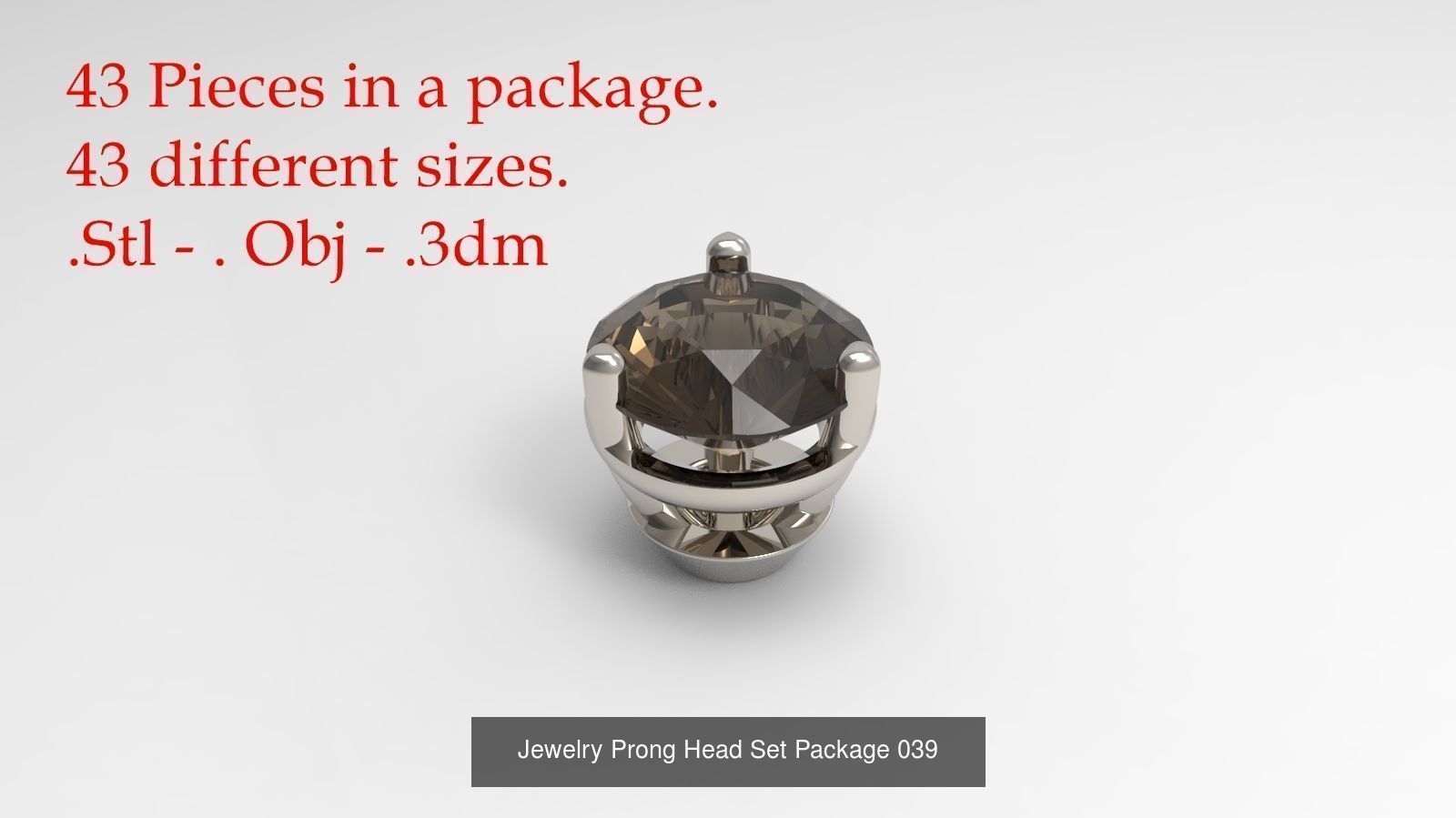 Huge Jewellry Heads Prongs Package 10000 piece 3D Model Collection_72