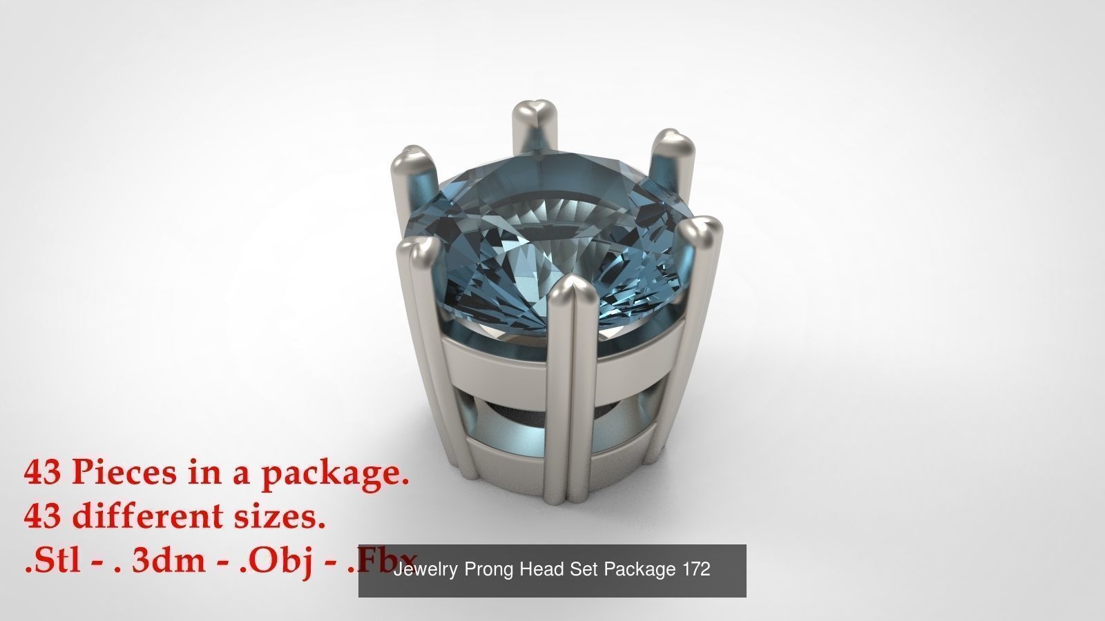 Huge Jewellry Heads Prongs Package 10000 piece 3D Model Collection_184