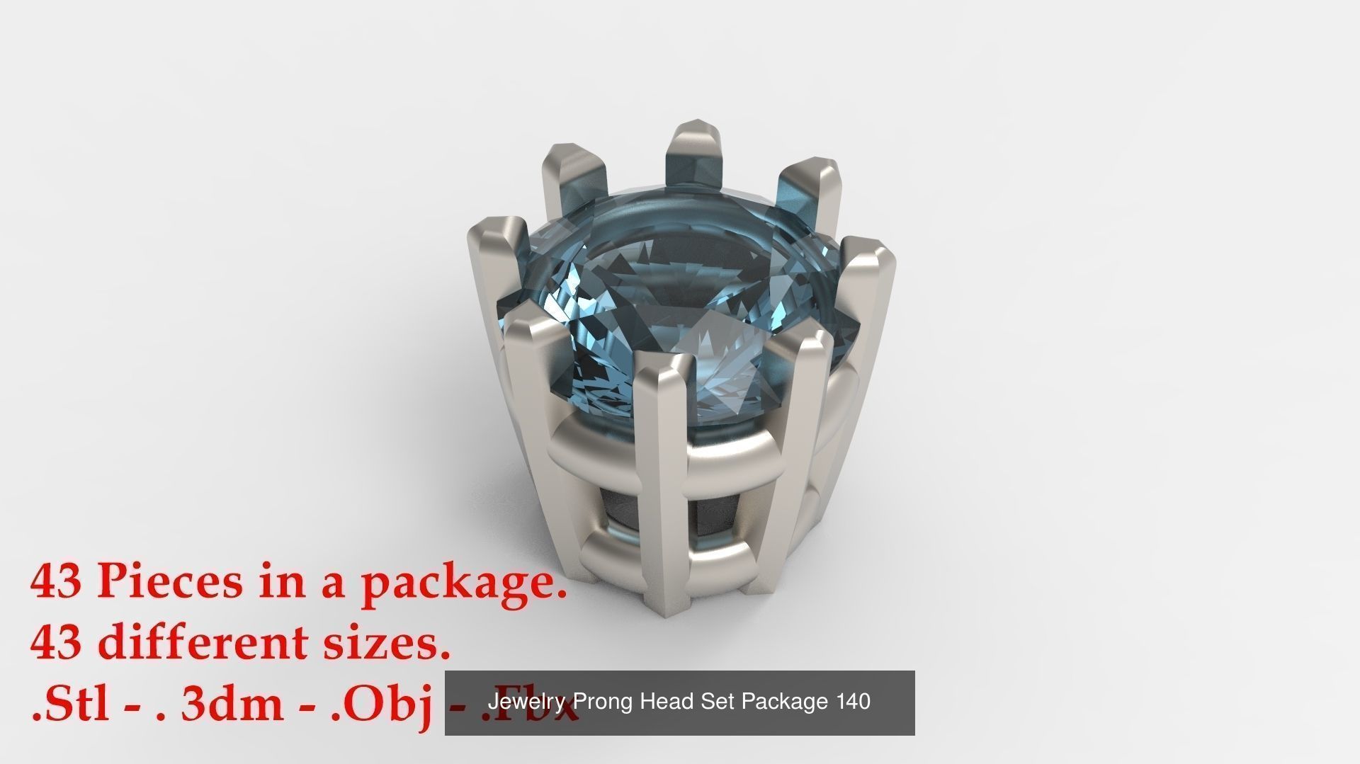Huge Jewellry Heads Prongs Package 10000 piece 3D Model Collection_163
