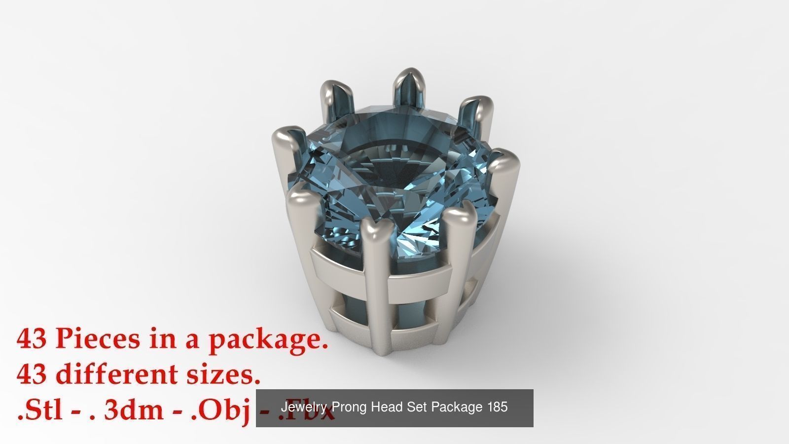 Huge Jewellry Heads Prongs Package 10000 piece 3D Model Collection_193