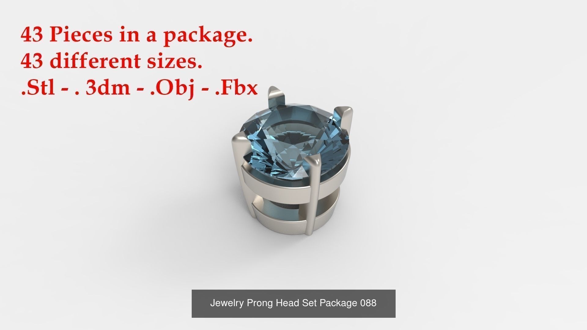 Huge Jewellry Heads Prongs Package 10000 piece 3D Model Collection_121
