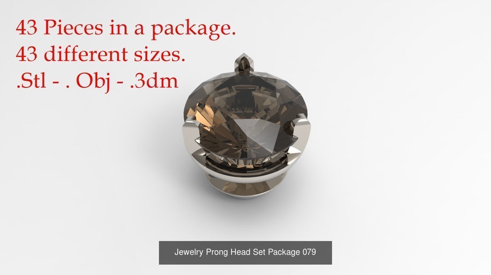 Huge Jewellry Heads Prongs Package 10000 piece 3D Model Collection_111