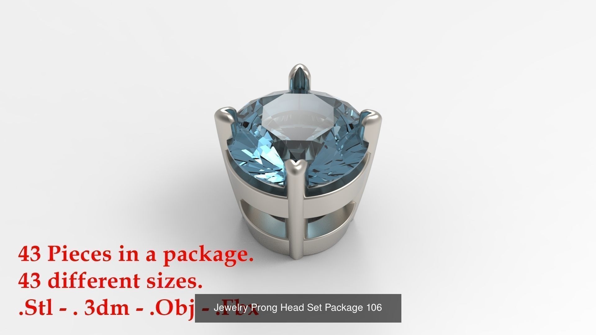 Huge Jewellry Heads Prongs Package 10000 piece 3D Model Collection_139