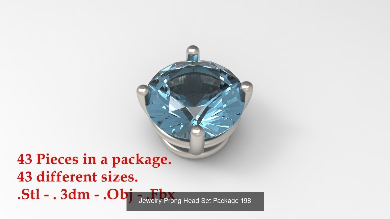 Huge Jewellry Heads Prongs Package 10000 piece 3D Model Collection_202