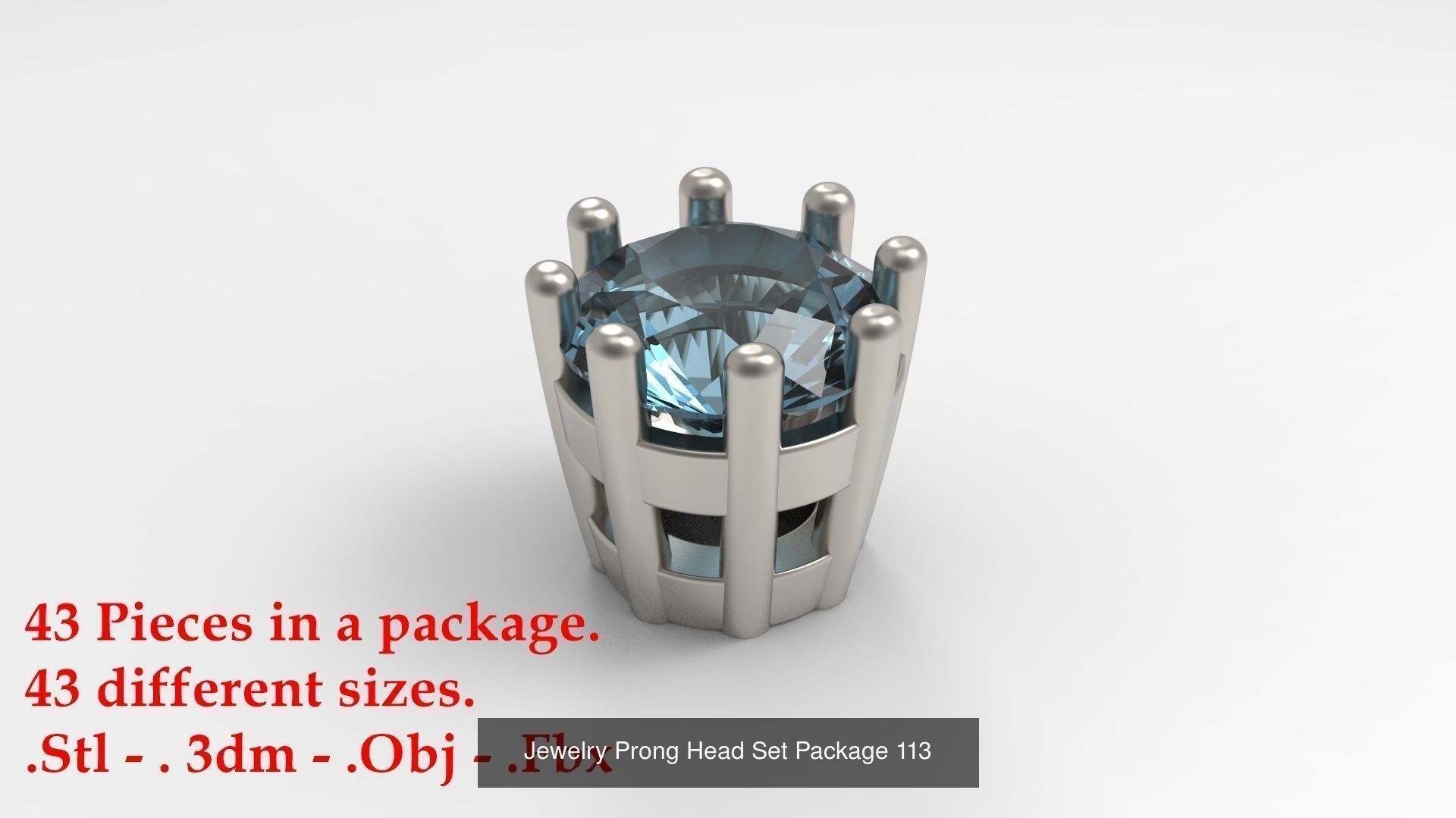 Huge Jewellry Heads Prongs Package 10000 piece 3D Model Collection_145
