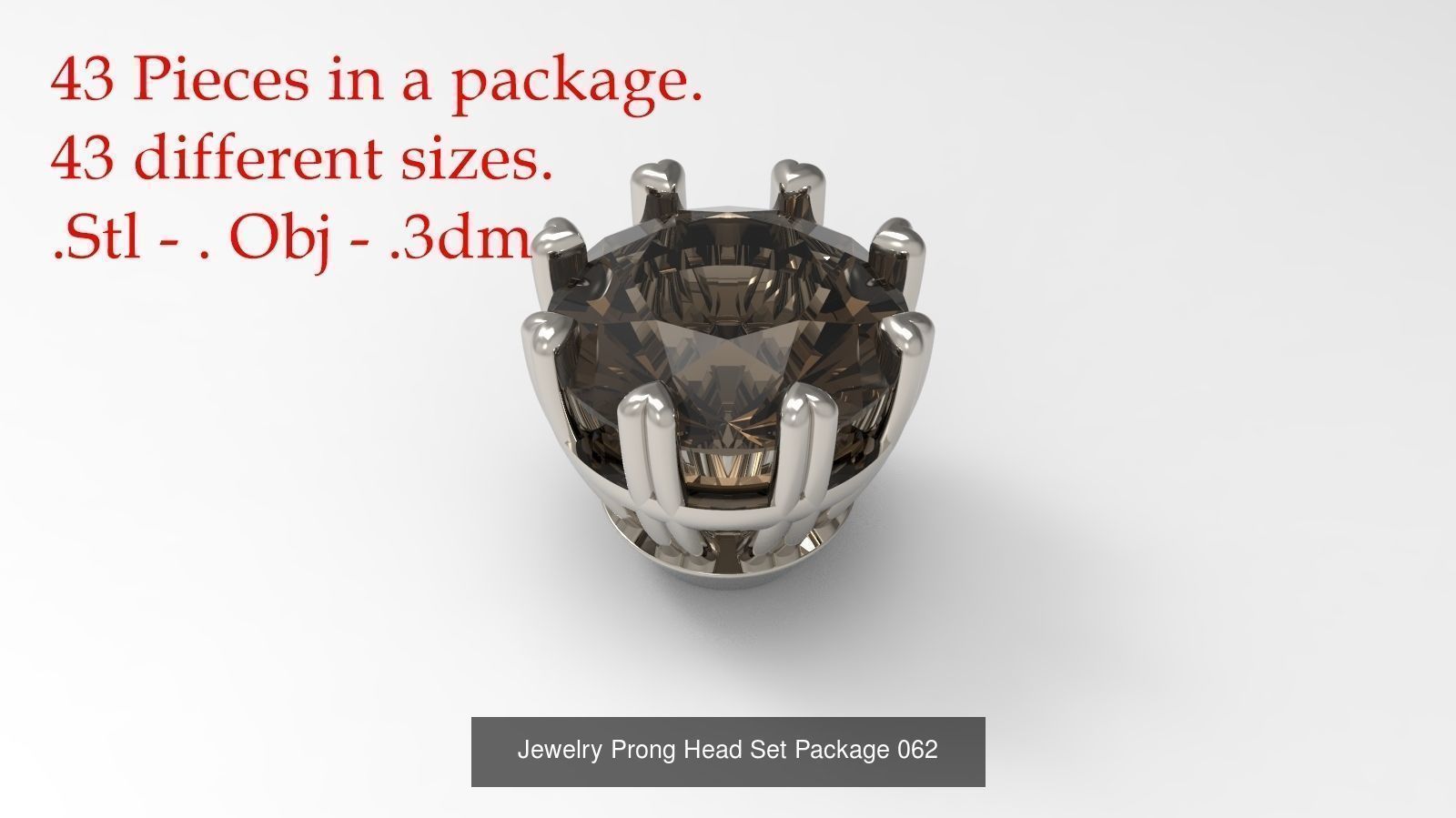 Huge Jewellry Heads Prongs Package 10000 piece 3D Model Collection_95