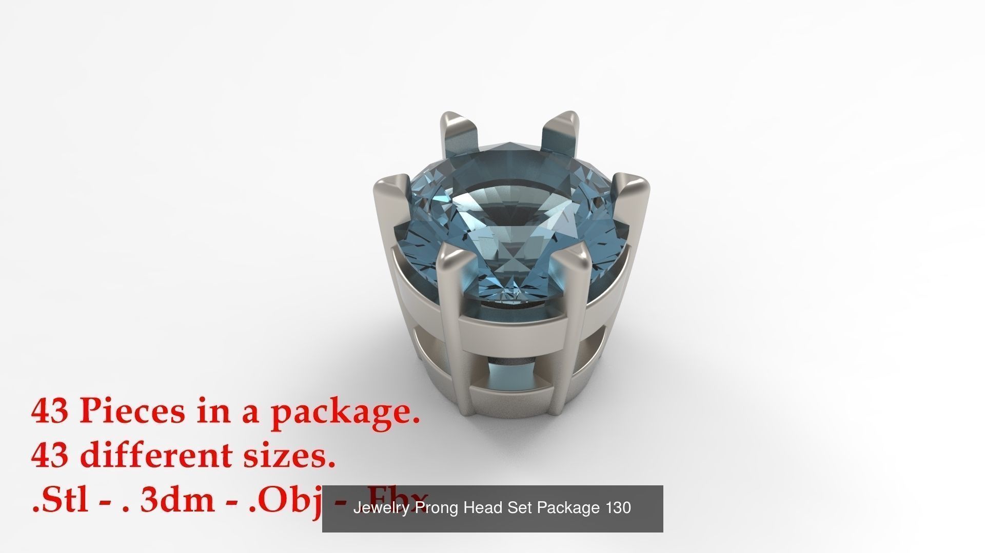 Huge Jewellry Heads Prongs Package 10000 piece 3D Model Collection_156
