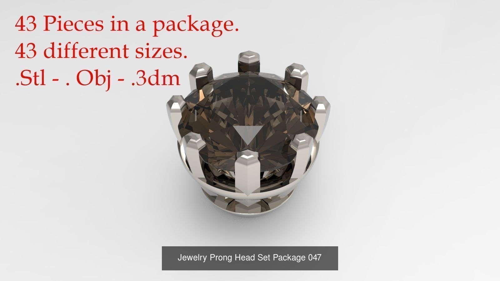Huge Jewellry Heads Prongs Package 10000 piece 3D Model Collection_80