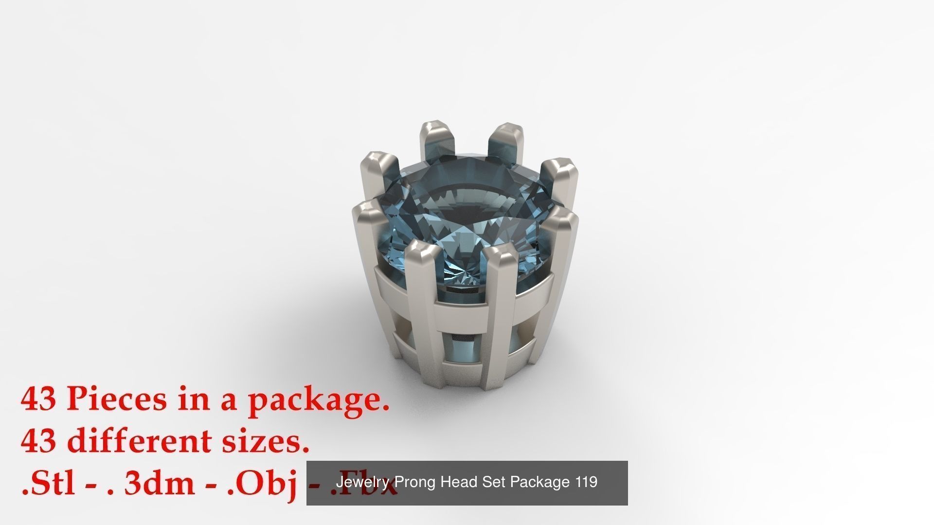 Huge Jewellry Heads Prongs Package 10000 piece 3D Model Collection_149