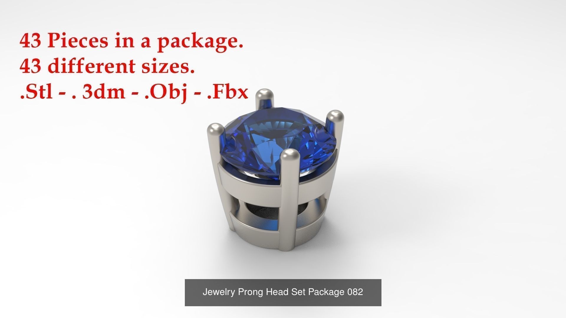 Huge Jewellry Heads Prongs Package 10000 piece 3D Model Collection_115