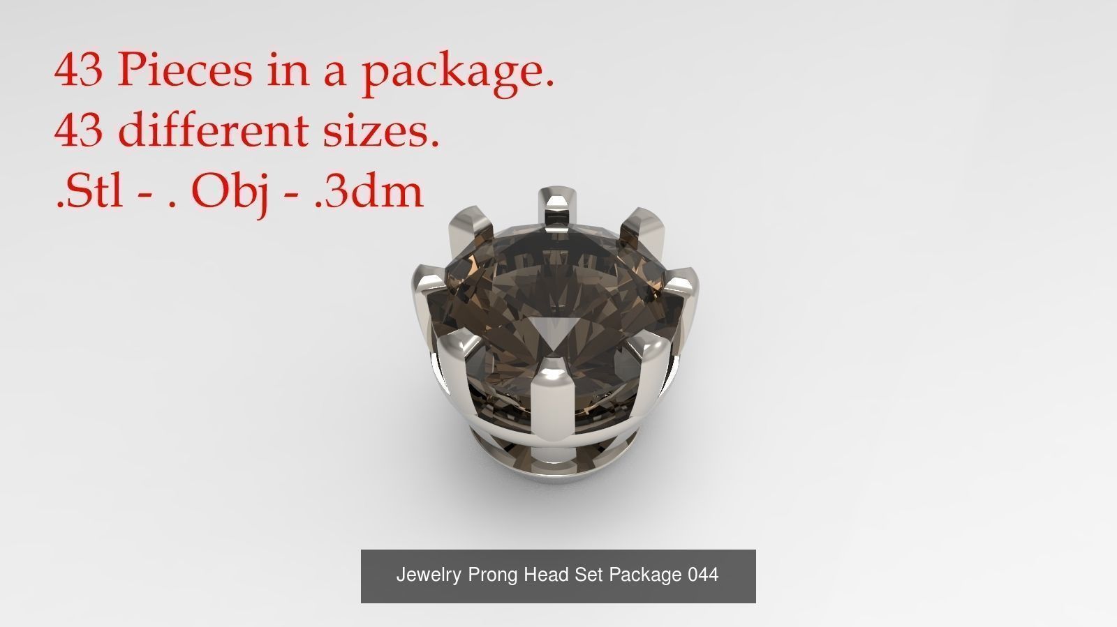 Huge Jewellry Heads Prongs Package 10000 piece 3D Model Collection_77