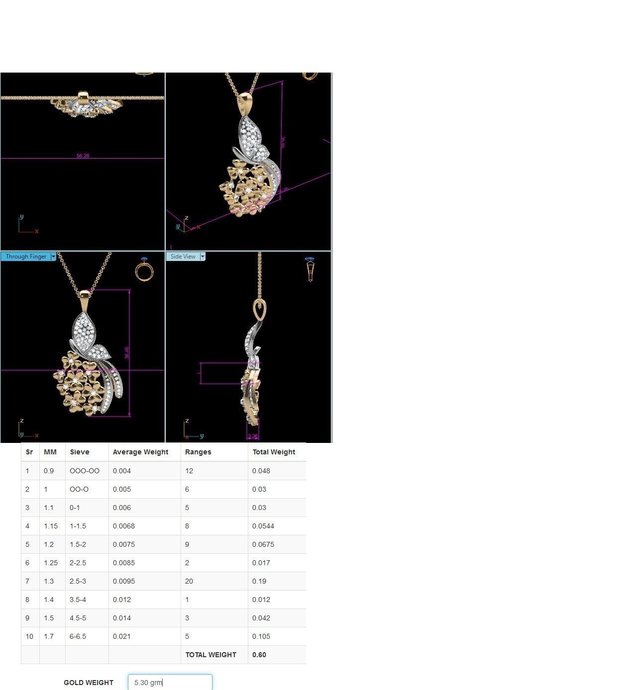 Pendant - 1098 P 3D print model_3