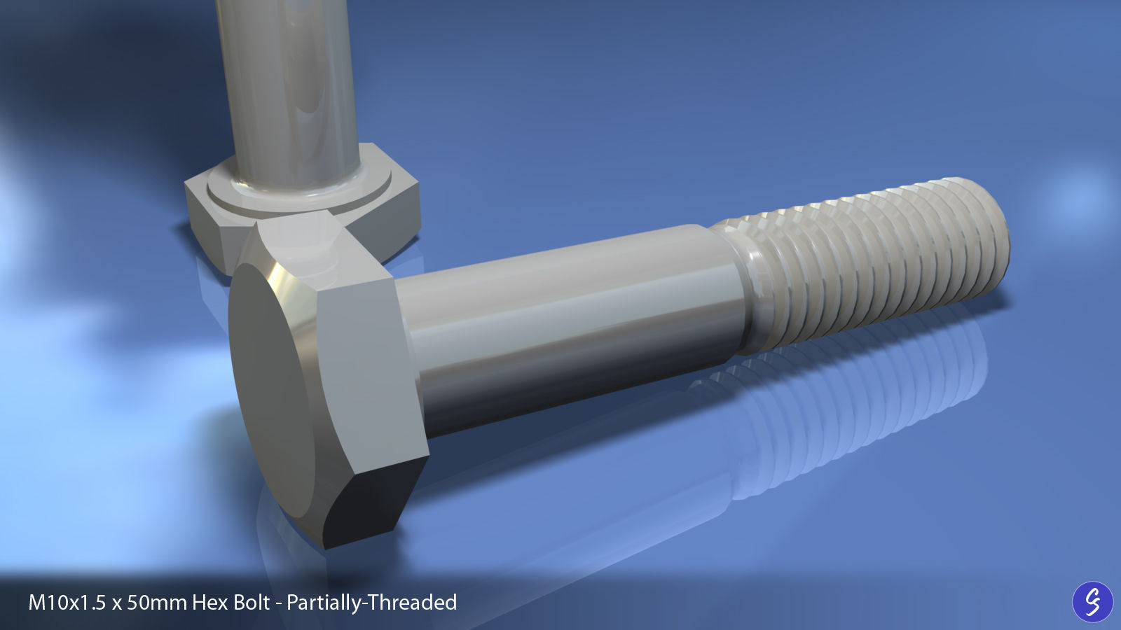 M10 Fastener Set 3D model_6