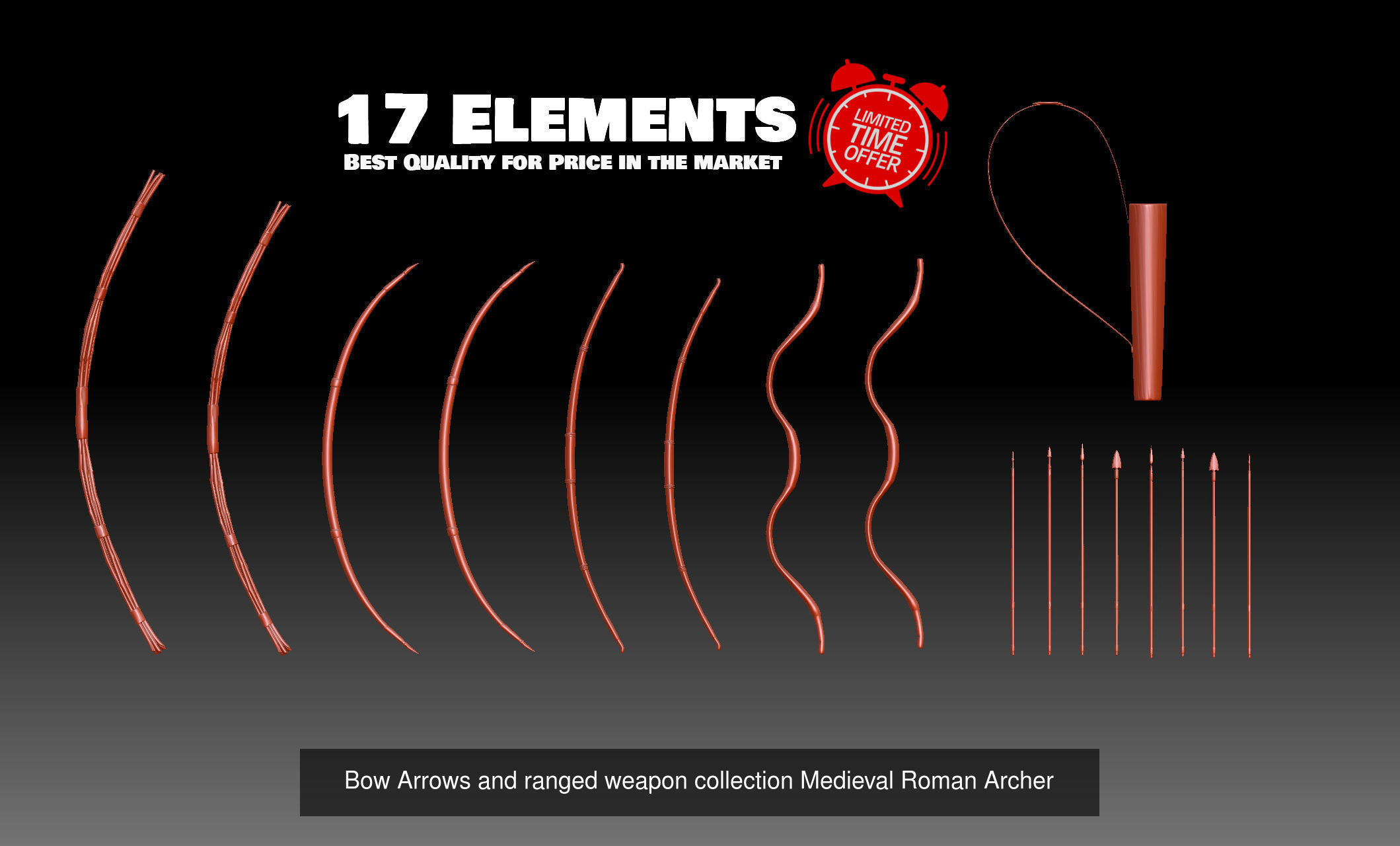 102 Roman and Medieval Armor and Weapons for 3d print 3D Model Collection_5