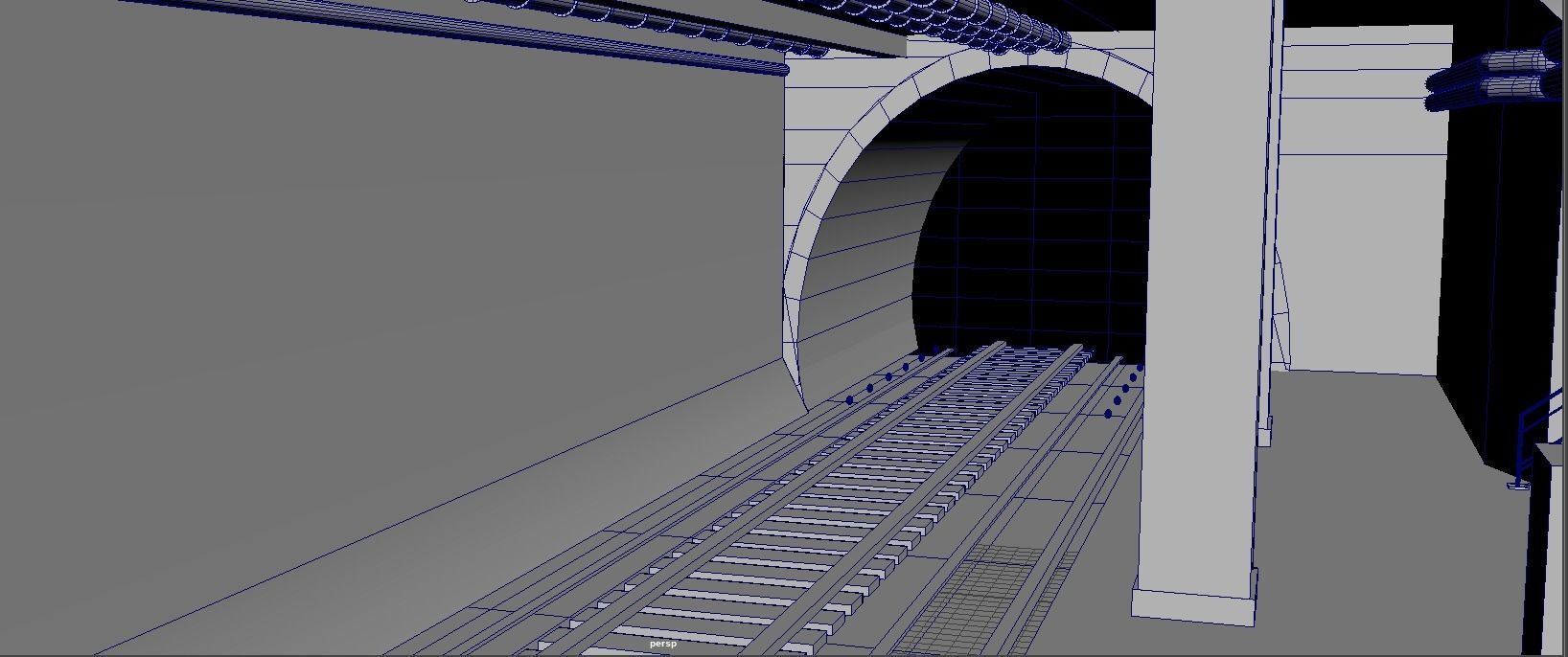 Abandoned Ghost Metro Subway Station In Horror Style 3D model_12