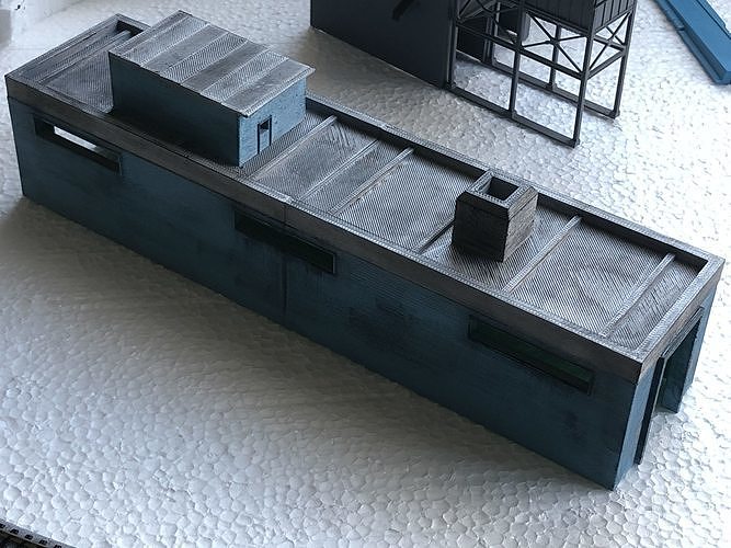 Single stall engine house n scale 3D print model